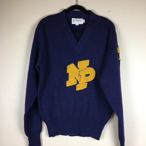 Vintage Sweaters - SOLD.     Vintage letter sweater size 42